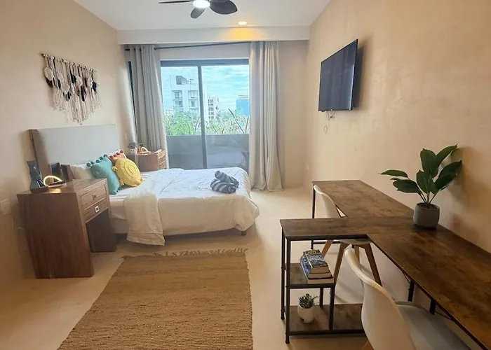 Nuevo Estudio Con Rooftop Y Alberca Cerca De La 5a Av Y Playa